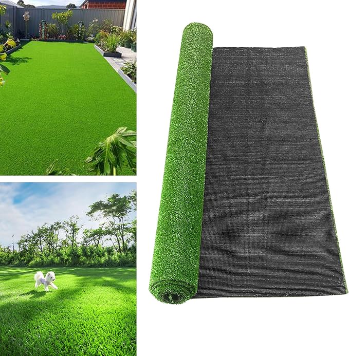 LVBAO Artificial Grass Turf Lawn Pet Rug Carpet 4FT X 7FT Self-draining Astro Turf for Indoor Outdoor Fake Faux Grass Rug Garden Patio Balcony Landscape Replacement Patch Door Mat