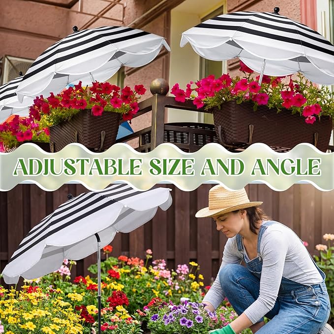 3 Pack Plant Umbrella for Outdoor Adjustable Sun Shade Covers 24" Sun Protection Cloth UV Umbrella for Potted Plants, Garden Beds, Patio Flowers