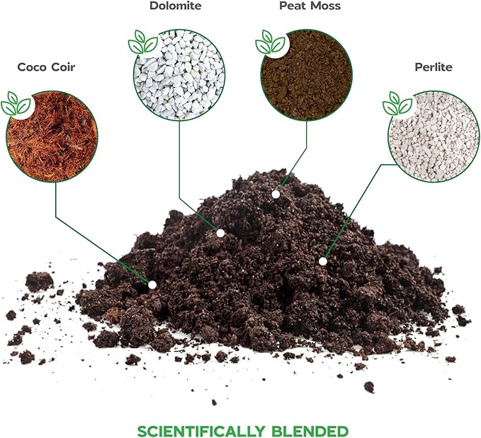 Potting Soil Indoor Plants Soil for Indoor Plants Potting Mix planters Food Plant Food for houseplants Fertilizer Free 2 oz Bag of Fertilizer Pellets Inside 2.4 Qts