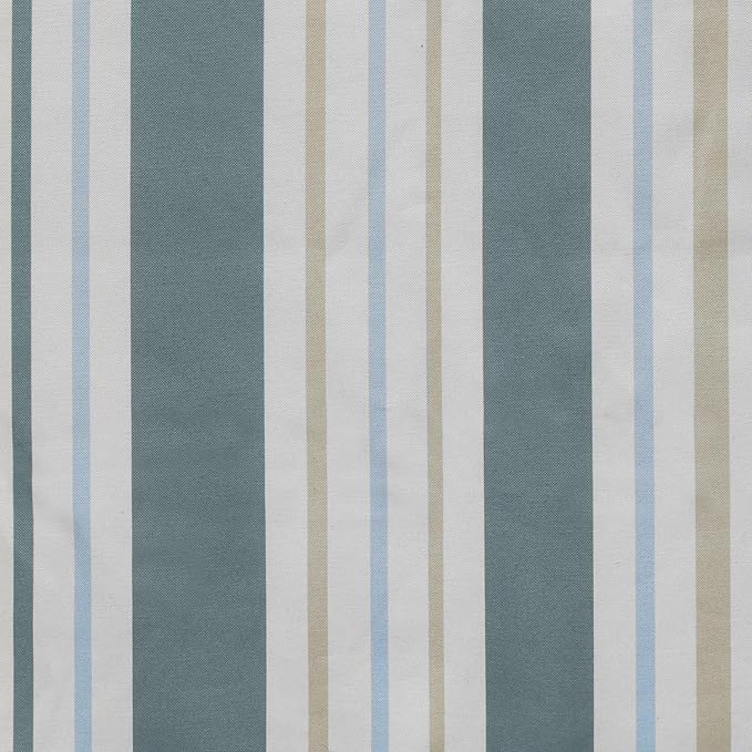 AAAAAcessories Outdoor Seat Cushions for Chairs, Waterproof, Fade-Resistant, 19" x 19" x 3", Patio Furniture Replacement Cushions, Set of 2, Slate Gray Blue Coastal Stripe