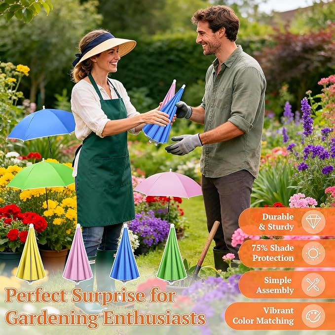 Plant Umbrellas for Outdoor Plants, Garden Umbrella Shade for Potted Plants and Garden Beds, Provide Shade to ‌Defend Plants From Blazing Sun