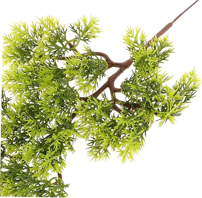 Ciieeo 4pcs Faux Pine Branches for Home Office Decor Artificial Greenery Picks for DIY Floral Arrangements Holiday Planter Decorations and Seasonal Displays