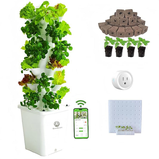 Hydroponic Growing System Kit - Indoor Smart Hydroponic Vertical Garden,Hydroponic Vegetable System,30 Pods,with Pump System and Automatic Timer, Gardening Gift