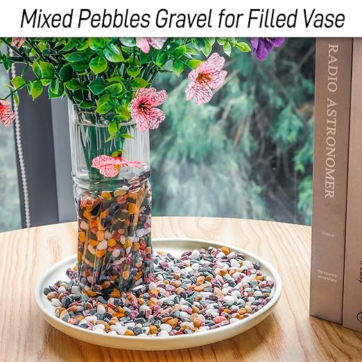 18lb Aquarium Gravel for Plants, 1/4Inch Fish Tank Gravel for Succulent Cactus and Bonsai, Decorative River Rocks Pebbles for Gardening, Flower Pots, Landscaping,Terrarium