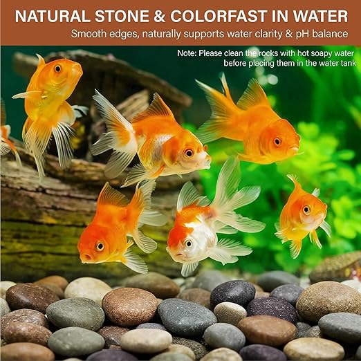 NUPICK 30lb Mexican Beach Pebbles, 2-3" Large River Rocks for Landscaping, Smooth Garden Rocks for Outdoor Paving, Natural Pebbles for Indoor Plants, Decorative Stones for Planters, Fish Tank, Fountai