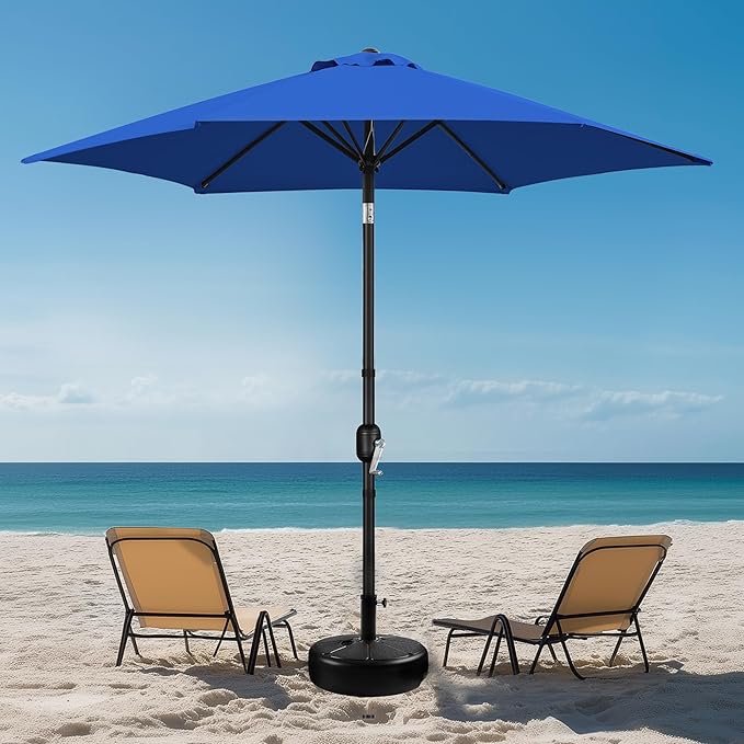 Yaheetech Patio Umbrella, 9FT Outdoor Table Market Umbrella with Push Button Tilt and Crank, Yard Sun Shade UV Protection Waterproof for Garden, Deck, Backyard, Pool