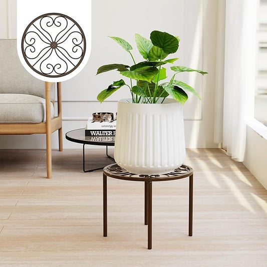 10.24" Plant Stand Flower Stand - Bronze Plant Holder for Garden Home, Anti-rust Plant Rack for Multiple Plant Indoor or Outdoor.
