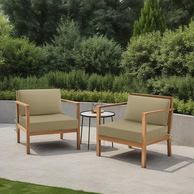 idee-home Outdoor Cushions for Patio Furniture, Waterproof Outdoor Seat Cushion Hampton Bay Deep Seat Replacement Cushions for Garden