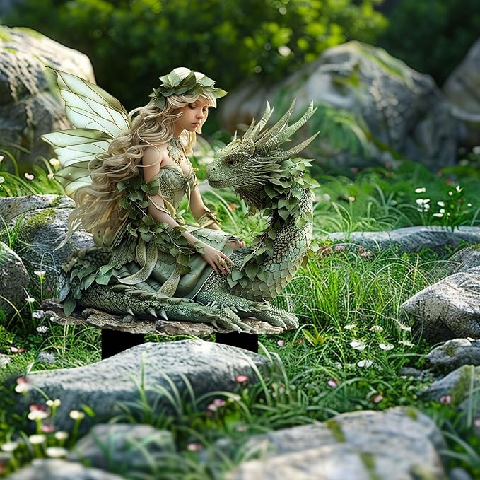 Dragon Elf Bohemian Fairy Flower Pot Decor - Planter Pots, Garden Accessories for Home or Garden