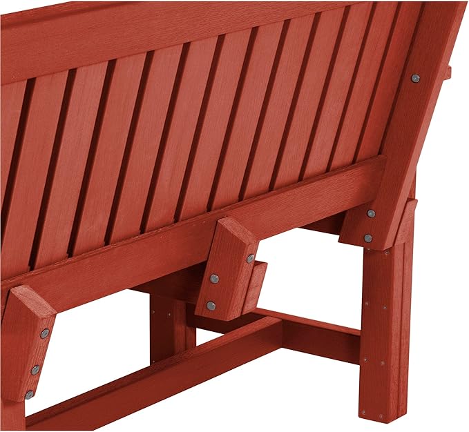 Sequoia Professional Commercial Grade Exeter Garden Bench, 4ft, Rustic Red