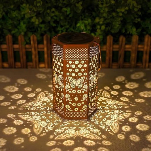 Solar Lights Outdoor Butterfly - Mothers Day Gifts for Mom Grandma - Birthday Day Gifts for Women, Butterflies Solar Lantern Outdoor Waterproof Outdoor Decoration for Outside