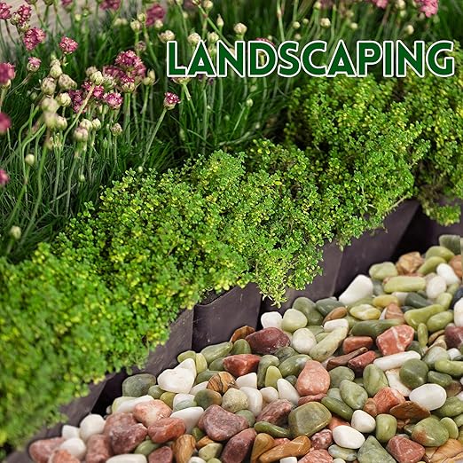 2.2 lb Pebbles for Indoor Plants, 1/2 Inch Decorative Rocks for Potted Plants, Natural Polished Pebbles for Vases, Succulent, Planters, Landscaping Drainage and Outdoor Gardening
