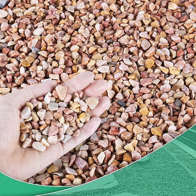 Succulent Rocks for Plants Tiny Pebbles for Planters 7.8LB Pea Gravel Bulk Course Sand Soil Small Decorative Stones for Indoor Bonsai Pots Cactus Top Dressing Aquarium Garden Landscape, Red