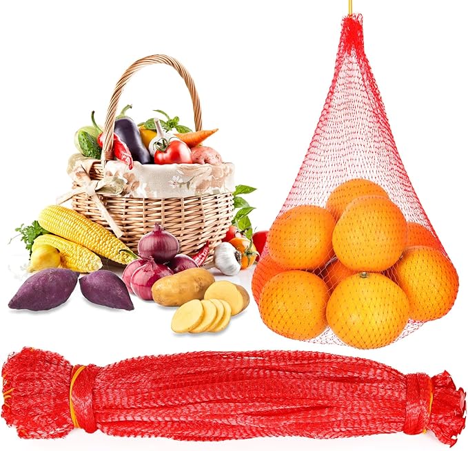 Melon Hammock Melon Nets, 50pcs Watermelon Nets with Drawstring, Heavy Duty Watermelon Net for Garden, Thickened Cantaloupes Mesh Bags, Hammock for Trellis Cradle (17.7inch, 22lbs)