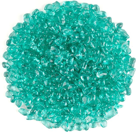 Glass Stones, 1Lb/460g Irregular Sea Glass Dercorative Rocks Non-Toxic Artificial Crystal Pebbles for Aquarium Decoration/Vase Filler/Table Scatter/Handcraft/Jewelry Making/Gems Display, Light Green