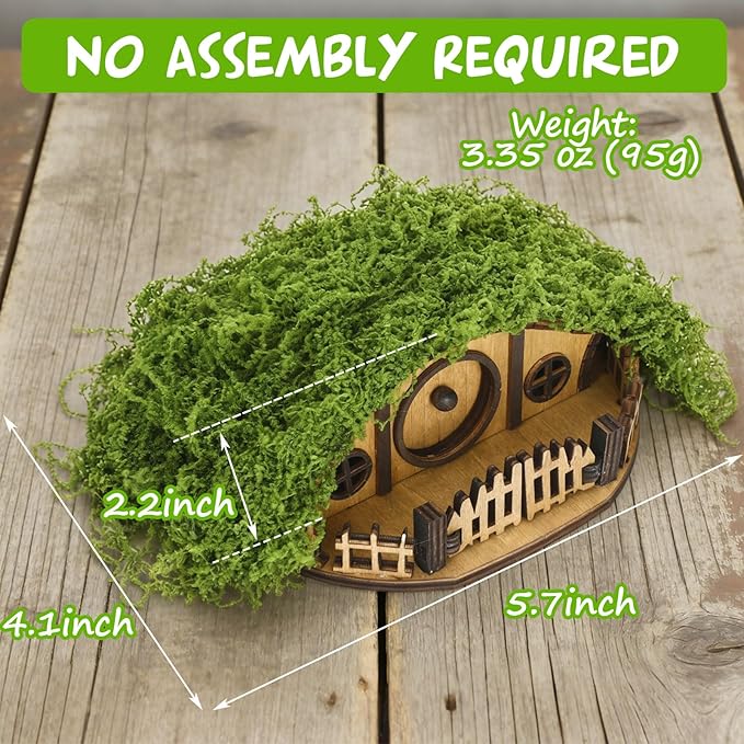 Mosswood Mini Treehouse for Indoor Plants – Woodland-Inspired Mini House for Plant Pots, Terrariums & Fairy Gardens, Dwarf Tree - Plant Mini Treehouse