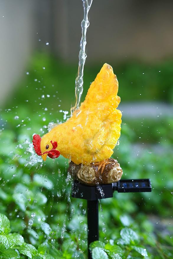 Outdoor Chicken Solar Lights: Garden Decor for Outside Patio Yard Cute Chicken Gifts for Housewarming Mother's Day Birthday