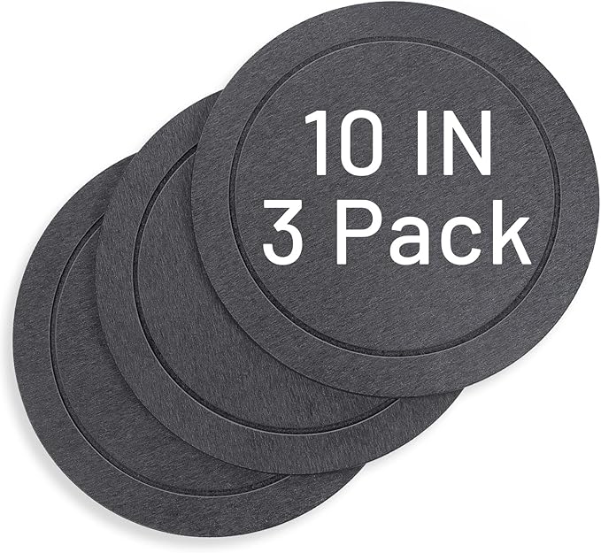 MUDEELA Diatomaceous Earth Plant Saucers for Indoor & Outdoor, 3 Pack of 10 Inches Round Plant Tray Plant Dish Pant Plate to Catch Water for Flower and Plant Pot, Instant Drying Stone Drainage Tray