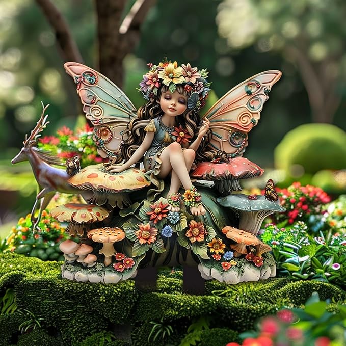 Sleeping Elf Bohemian Flower Pot Decor - Fairy Planter Pots for Home or Garden