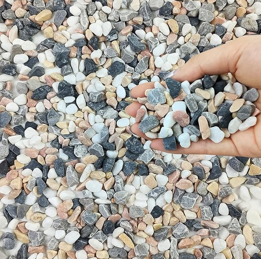 10 lbs Pebbles for Landscaping, 3/8 Inch Pea Gravel. Decorative Stones Rocks for Succulent, Cactus, Vases, Terrarium, Aquarium, Potted Top Dressing and Outdoor Garden
