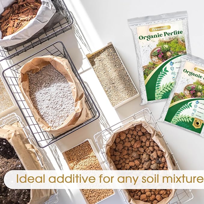 Organic Perlite for Plants,1 Quart Premium Horticultural Perlite for Indoor and Outdoor Plants,Enhance The Ventilation and Drainage of The Soil,Optimal for Potting Mixes