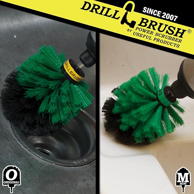 Drill Powered Kitchen Cleaning Supplies - Kitchen Scrubbing Accessories - Drill Brush Household Cleaner - Oven Cleaning Tool - Stovetop Scrubber Brushes - Kitchen Sink Scrub Brush - Frying Pan Brush