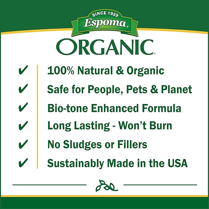 Espoma Organic Plant-Tone 5-3-3 Natural & Organic All Purpose Plant Food; 36 lb. Bag; The Original Organic Fertilizer for All Flowers, Vegetables, Trees, and Shrubs