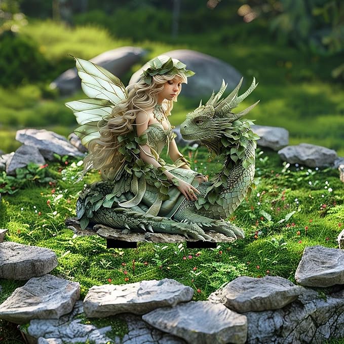 Dragon Elf Bohemian Fairy Flower Pot Decor - Planter Pots, Garden Accessories for Home or Garden