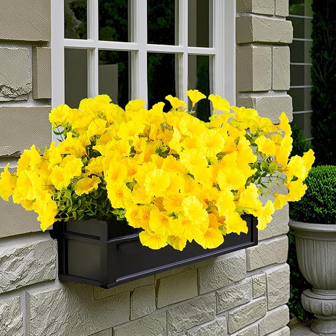 Christmas Artificial Mums 12 Bundles Yellow Bulk Fake Flowers Faux Planters Real Touch Stems for Outdoors Fall Silk Flower UV Resistant Urn Filler Front Porch Thanksgiving Decorations for Home Garden
