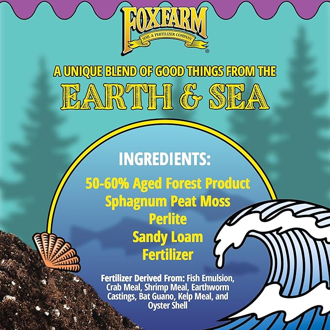 FoxFarm Ocean Forest Potting Soil, 1.5cu ft (Pack of 10) - Light, Aerated Texture, Designed for All Container Plants - pH Adjusted for Optimal Nutrient Uptake, Effectively Retains Moisture