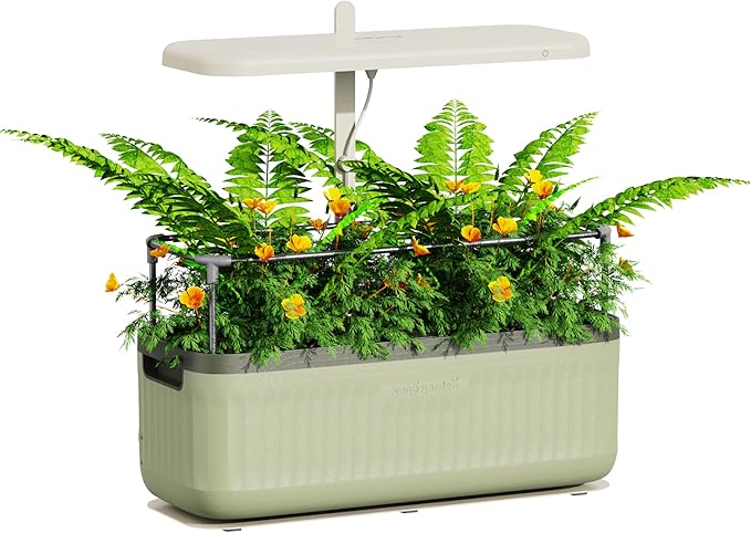 Vego garden Starter Grow Lights Stand for Indoor Plants, Full-Spectrum White Light LED Grow Light with Customized Adjustable Height for Microgreens
