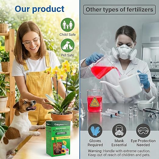 All-Purpose Liquid Plant Food Fertilizer (6-Pack) | Concentrated Nutrient Solution for Indoor & Outdoor Plants | Bloom Booster Nutrient Solution for Vibrant Growth & Strong Roots | Made in The USA