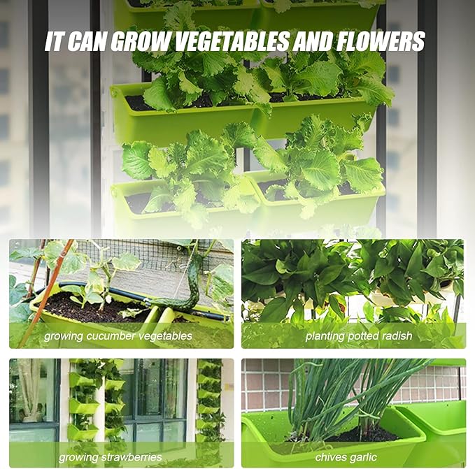 Gdrasuya10 Hanging Pots for Plants Indoor Vertical Garden Wall Planter, Wall Mounted Hanging Planter for Indoor/Outdoor