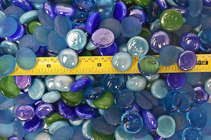 Around 2 Pounds of Decorative Stones Perfect for Aquariums, Vase Fillers, Table Scatter, Scrapbooking and Much More! Beautiful Gems! (Panacea Key Largo Mix)