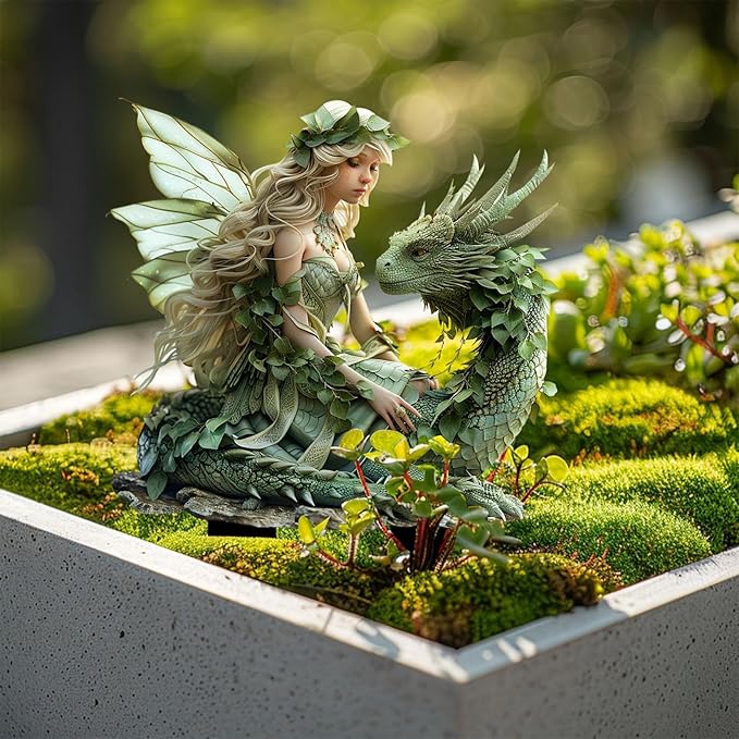 JOYO 11.8''Bohemian Fairy Flower Pot Decoration,2D Acrylic Ground Plug,Fairy Garden Planter Accessories,Fairy Pumpkin Angel Garden Stake for Pot Plants and Garden Yard Lawn Décor (E)