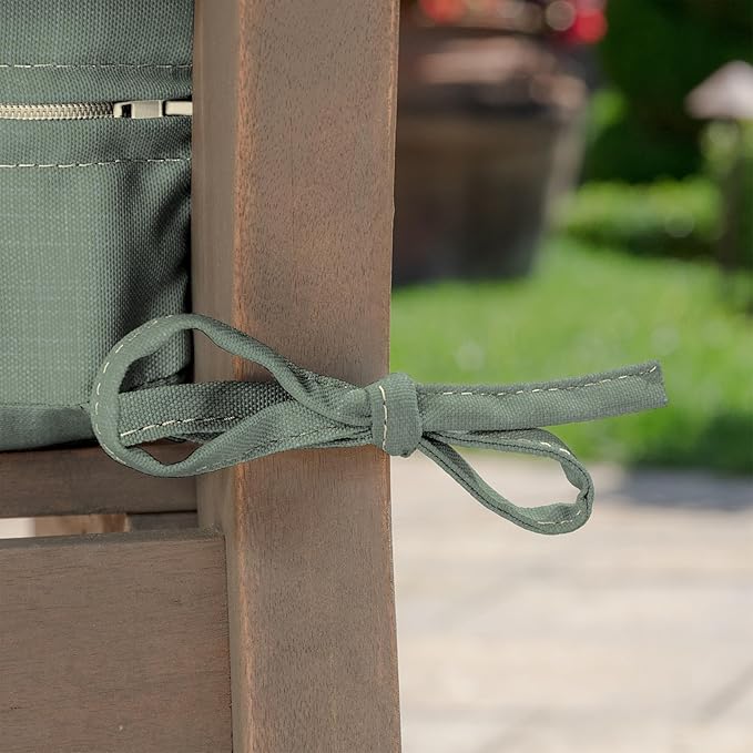 Arden Foam Outdoor Bench Cushion, 48 x 18, Made with ProFoam, Rain-Proof, Fade Resistant, Sage Green Texture