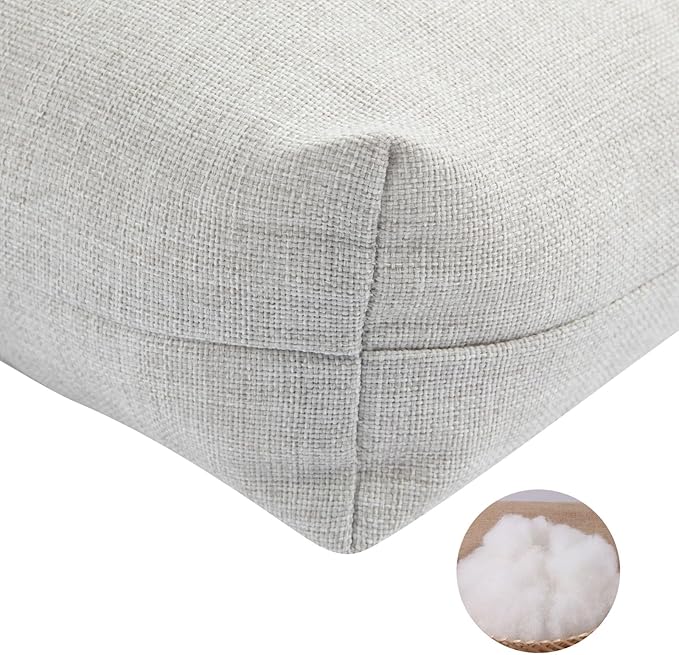 FUNHOME Outdoor Bench Cushion 48 x18 inch with Non-Slip Grips,Water Resistant Porch Swing Cushion,Bench Pillow Pads,Tufted Cushions for Patio Garden Furniture,48" Seat Cushions(Cloud Gray)