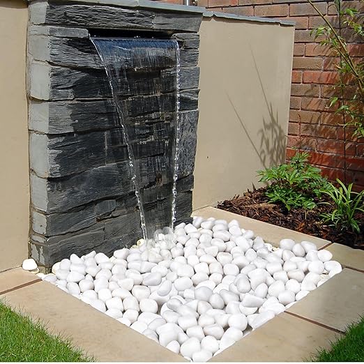20 lbs White Rocks for Landscaping, 2-3 Inch Large White Rocks for Plants, Decorative Polished Stones for Garden, Walkways, Yard, Plants Pots, Vases, Crafts
