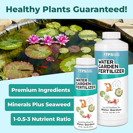 Water Garden Fertilizer, Complete Liquid Water Garden Plant Food, 8 oz (250mL)