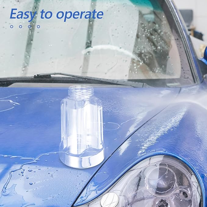 Car Wash Foamer Pot 1l Soap Bottle for Cleaning with Spray Nozzle Attachment, Pet Bathing Foam Sprayer Accessory for Home and Exterior Car Care