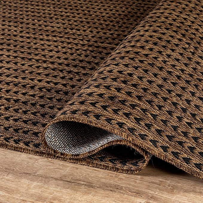 Washable Outdoor Rug 6x9 Modern Area Rugs Outdoor Carpets Striped Pattern Non Shedding Waterproof Easy Clean Patio Deck Porch Living Room Bedroom Garden RV (6 X 9 Gold)