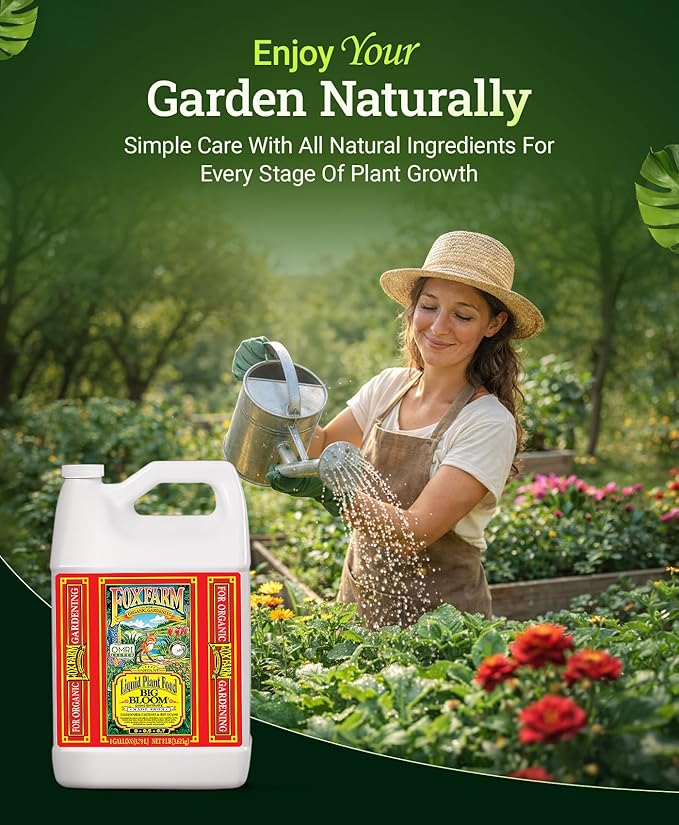 FoxFarm - Big Bloom Plant Food, Liquid Fertilizer Concentrate for Flowers, Fruits, and Vegetables, All Purpose Plant Fertilizer for Indoor & Outdoor Potted Plants, NPK 0-0.5-0.7 (Gallon)