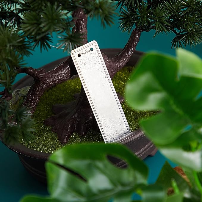Ripeng 200 Pieces Aluminum Metal Plant Labels Writable Seedling Tree Tags with 6 Inch Wires Waterproof Double Sided Write for Plant Garden Marker Outdoor Identification and Greenhouse