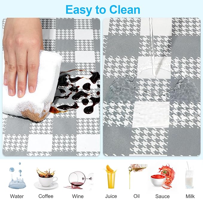 Picnic Table Cover with Bench Covers Portable Table Cloth Built-in Storage Pocket Picnic Table Covers With Elastic Waterproof Camping Essentials for RV Camping