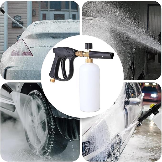 Pressure Washer Foam Cannon, Car Wash Foam Sprayer, Portable Vehicle Accessories, Hose Attachments, Garden Cleaners for Automotive Multi Cleaning Tool