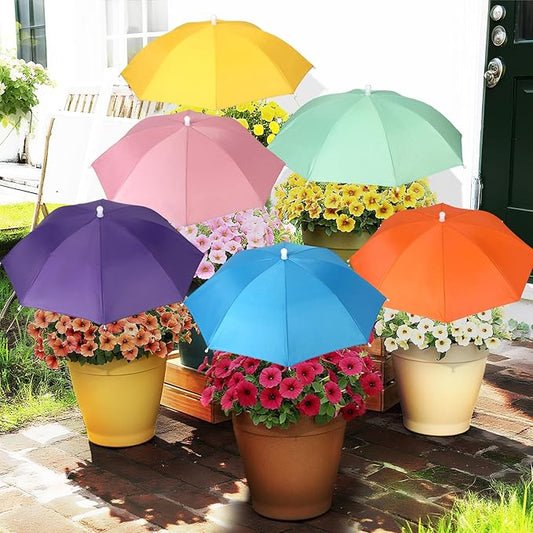 6 Pack Plant Umbrellas for Outdoor Plants, Garden Umbrella Shade for Potted Plants and Garden Beds, Sun Shade Cover to Defend Plants From Blazing Sun