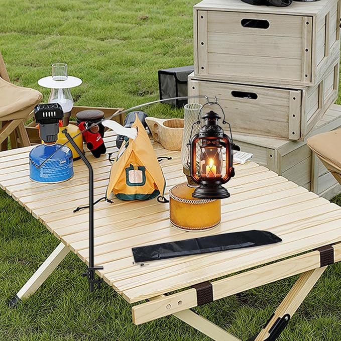 Camping Lantern Stand, Arched Light for Tabletop, Garden Picnic Supplies, Lighting Rack Accessories, Backpacking Installation