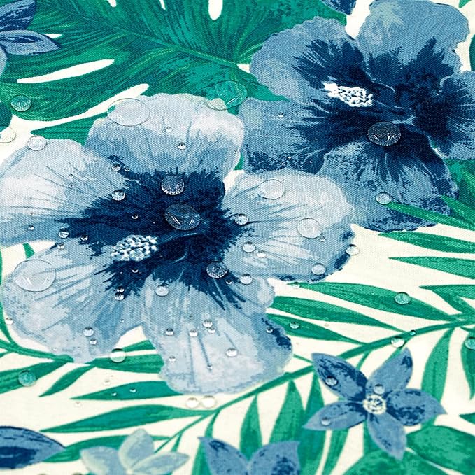 Deep Seat Cushions, Outdoor Cushions, Patio Furniture Cushions, Deep Seat & Back Cushion Patio Cushions for Backyard Couch Sofa Fade Resistant (22x24x4 inches 4 Sets, Blue Flowers)