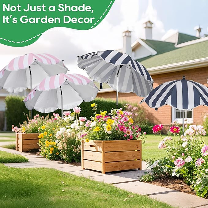 Plant Umbrellas for Outdoor Plants - 26" Large Garden Sun Shade for Plants with Adjustable Angle & Height (Max 43") - Plant Shades for Outdoor Plants, Flowers & Garden Beds - Plant Umbrella Shade for Potted Plants