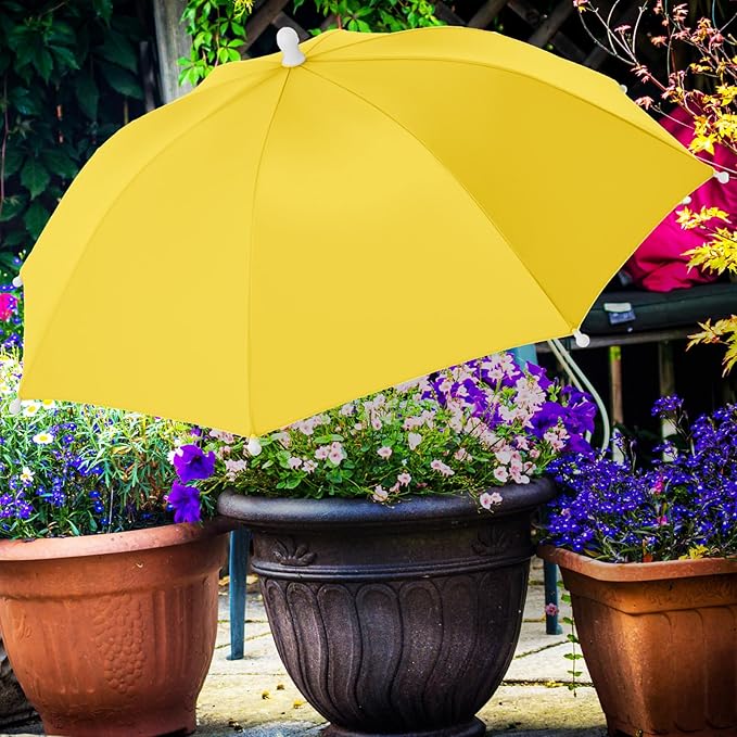 Plant Umbrellas for Outdoor Plants 24.8 Inch Garden Shade Cover Sun Protection Umbrella Space Saving Garden Umbrella Shade Canopy for Potted Plants Bed Flower Pot